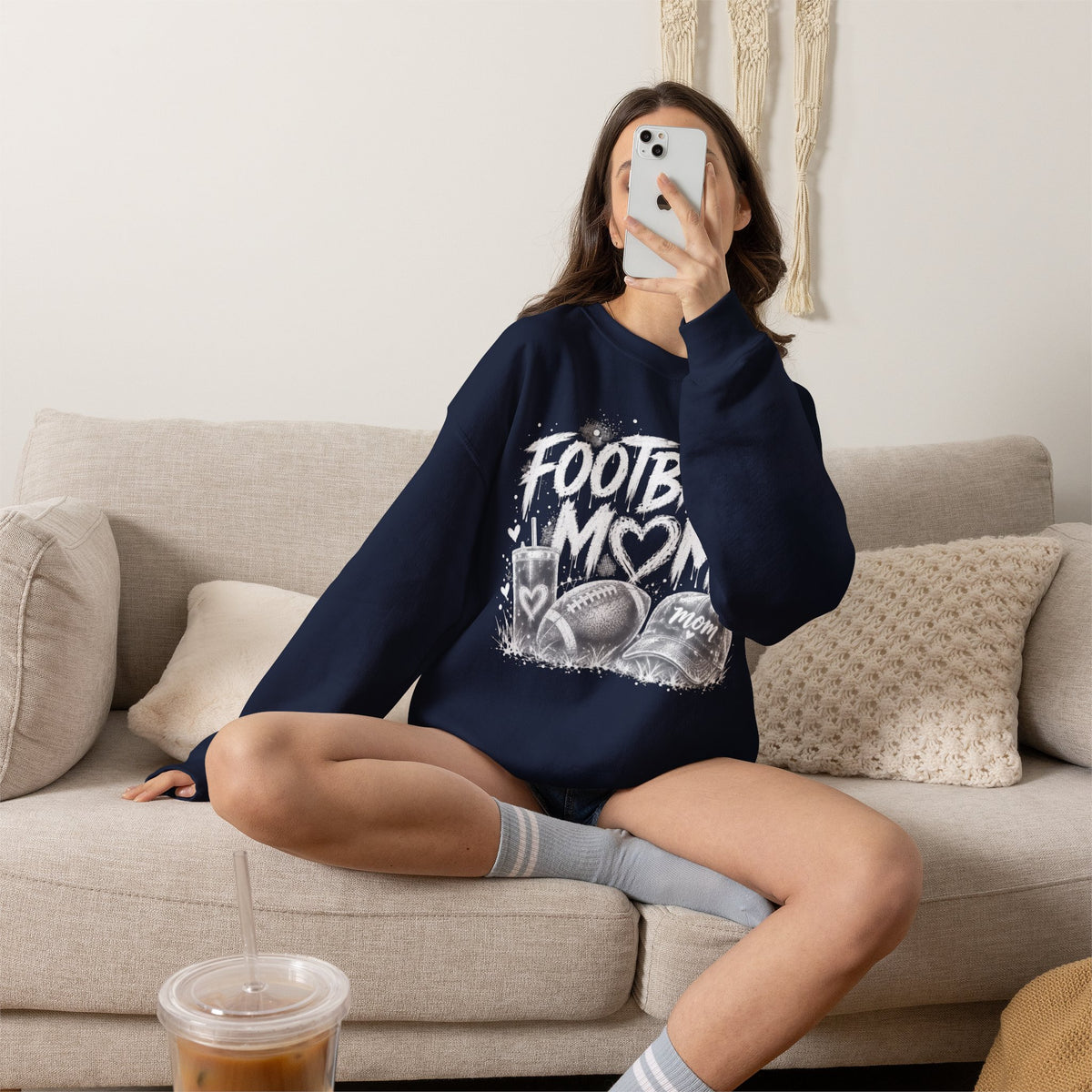 Football Mom Crewneck Sweatshirt