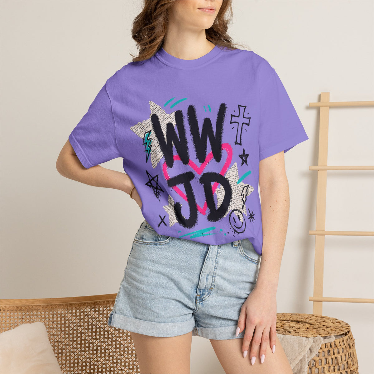 WWJD Unisex Garment-Dyed T-shirt