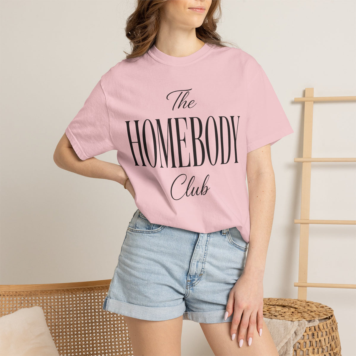 The Homebody club Blk Unisex Garment-Dyed T-shirt