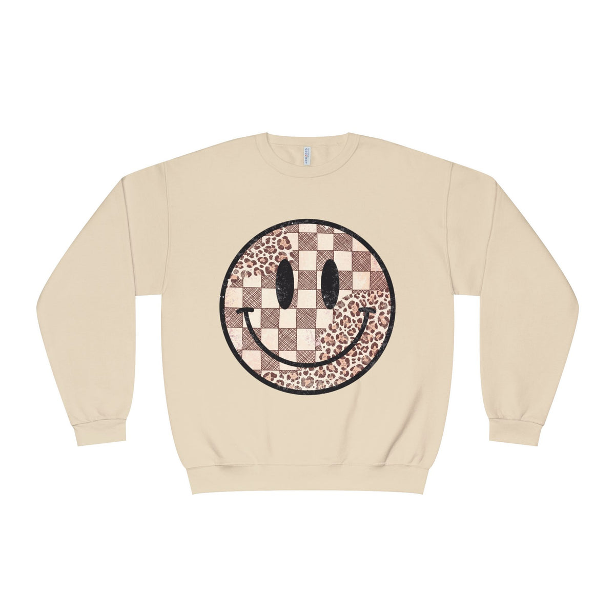 Checkered Smiley Crewneck