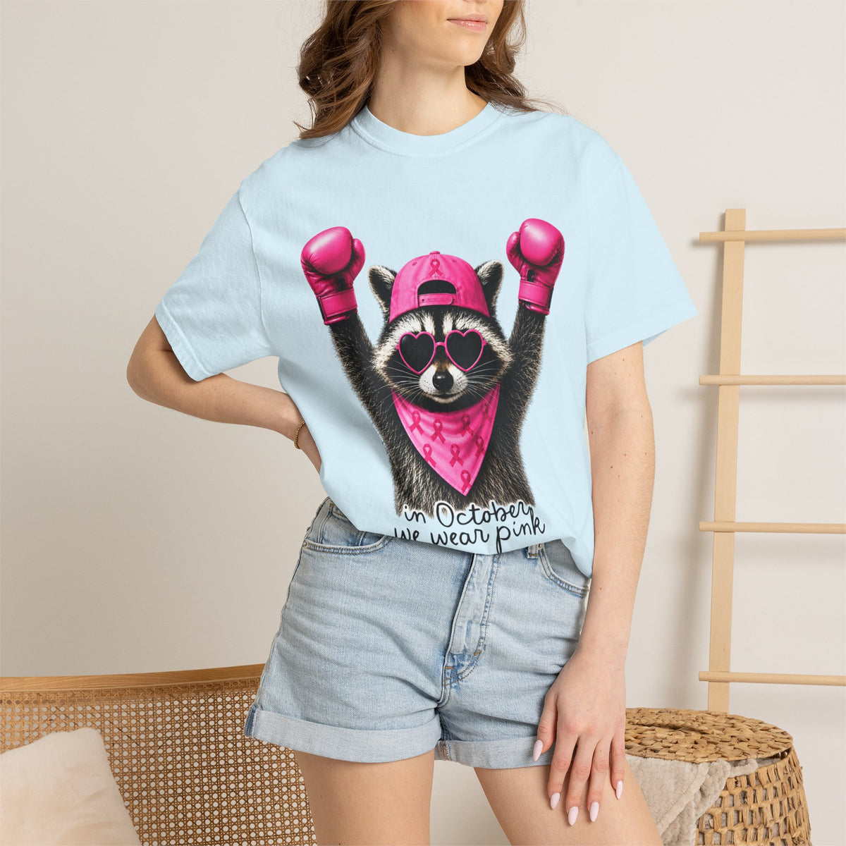 In October We Wear Pink Unisex Garment-Dyed T-shirt