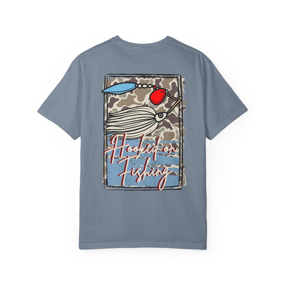 Hooked on Fishing Unisex Garment-Dyed T-shirt