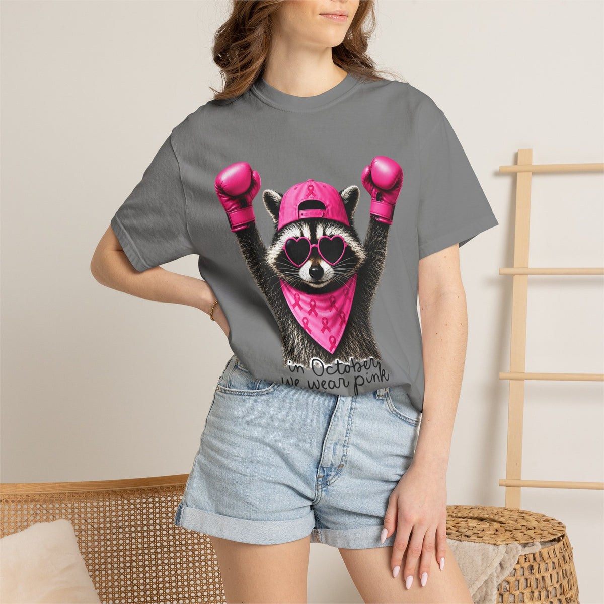 In October We Wear Pink Unisex Garment-Dyed T-shirt