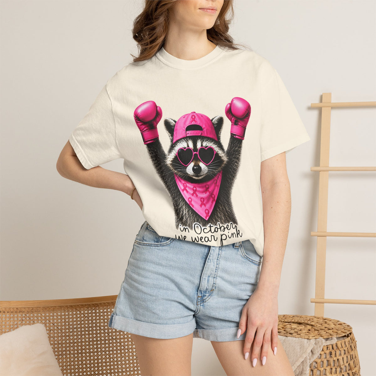 In October We Wear Pink Unisex Garment-Dyed T-shirt