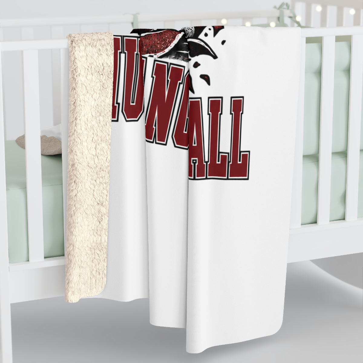 Mustang Football Sherpa Fleece Blanket