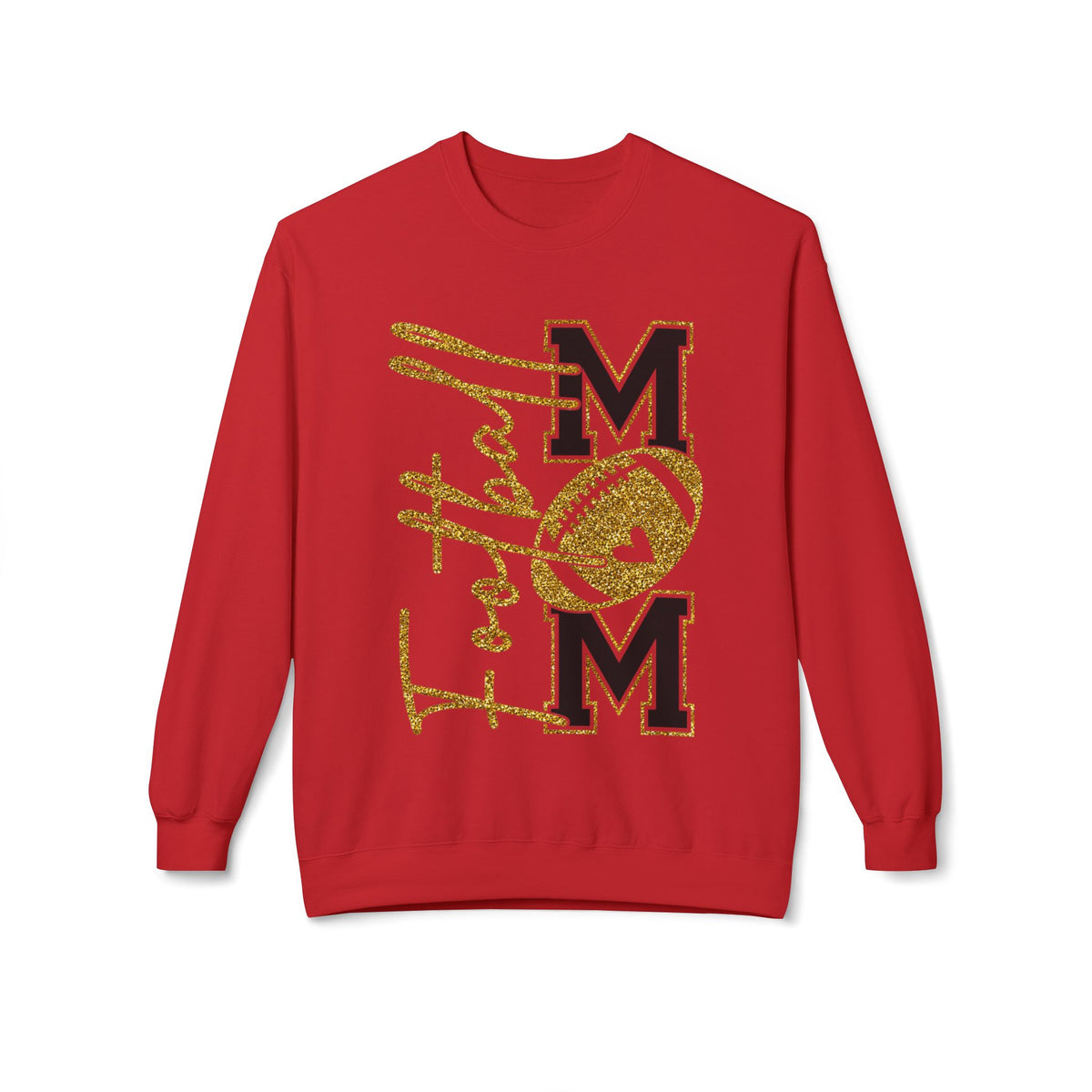 Football Mom1 Unisex Midweight Softstyle Fleece Crewneck Sweatshirt