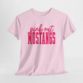 Pink Out Mustangs Unisex Heavy Cotton Tee
