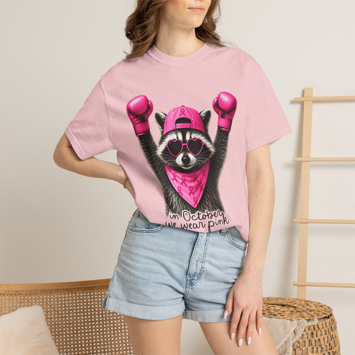 In October We Wear Pink Unisex Garment-Dyed T-shirt