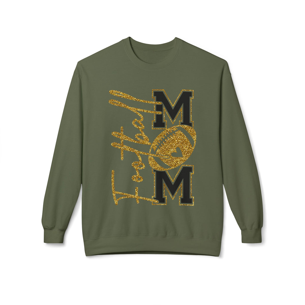 Football Mom1 Unisex Midweight Softstyle Fleece Crewneck Sweatshirt