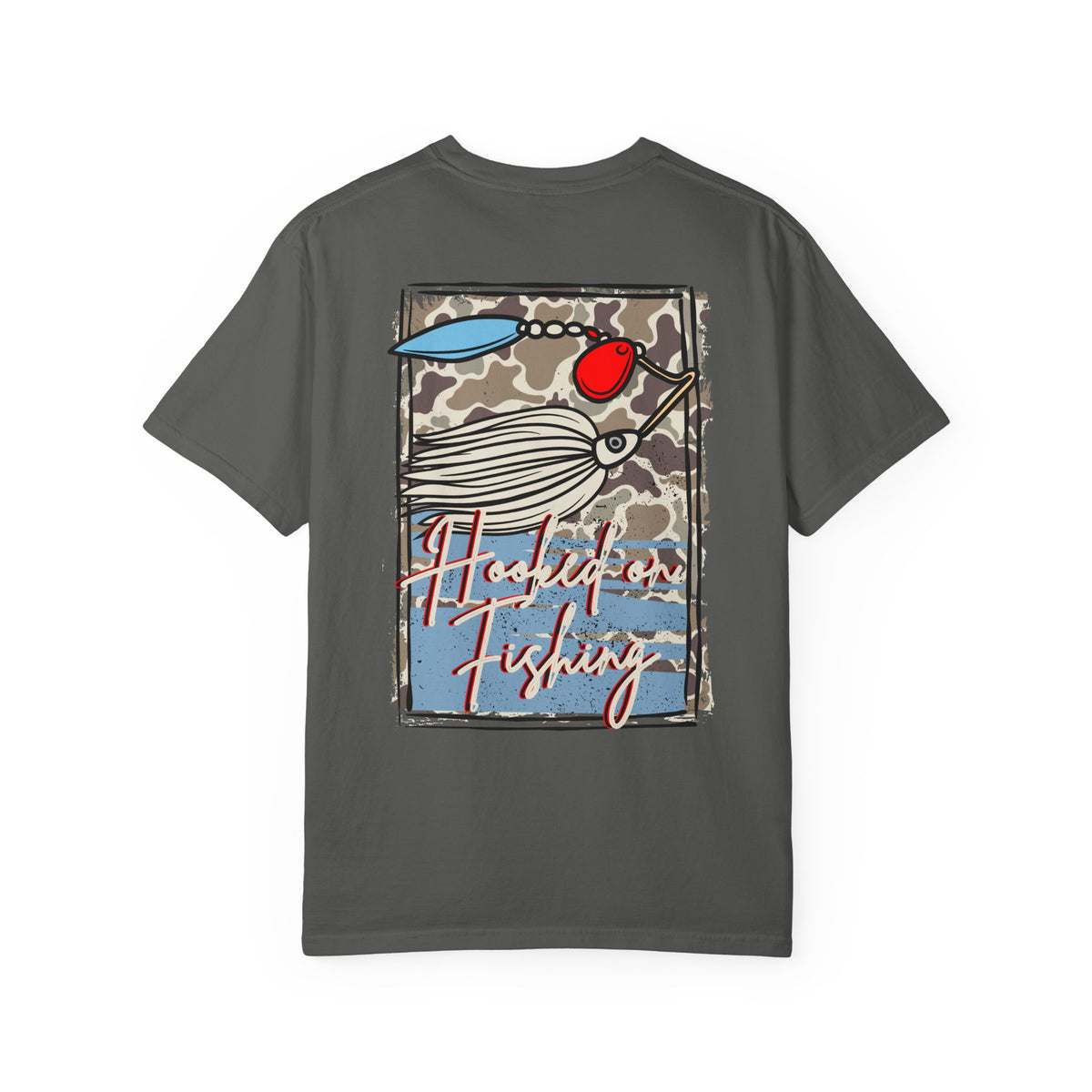 Hooked on Fishing Unisex Garment-Dyed T-shirt