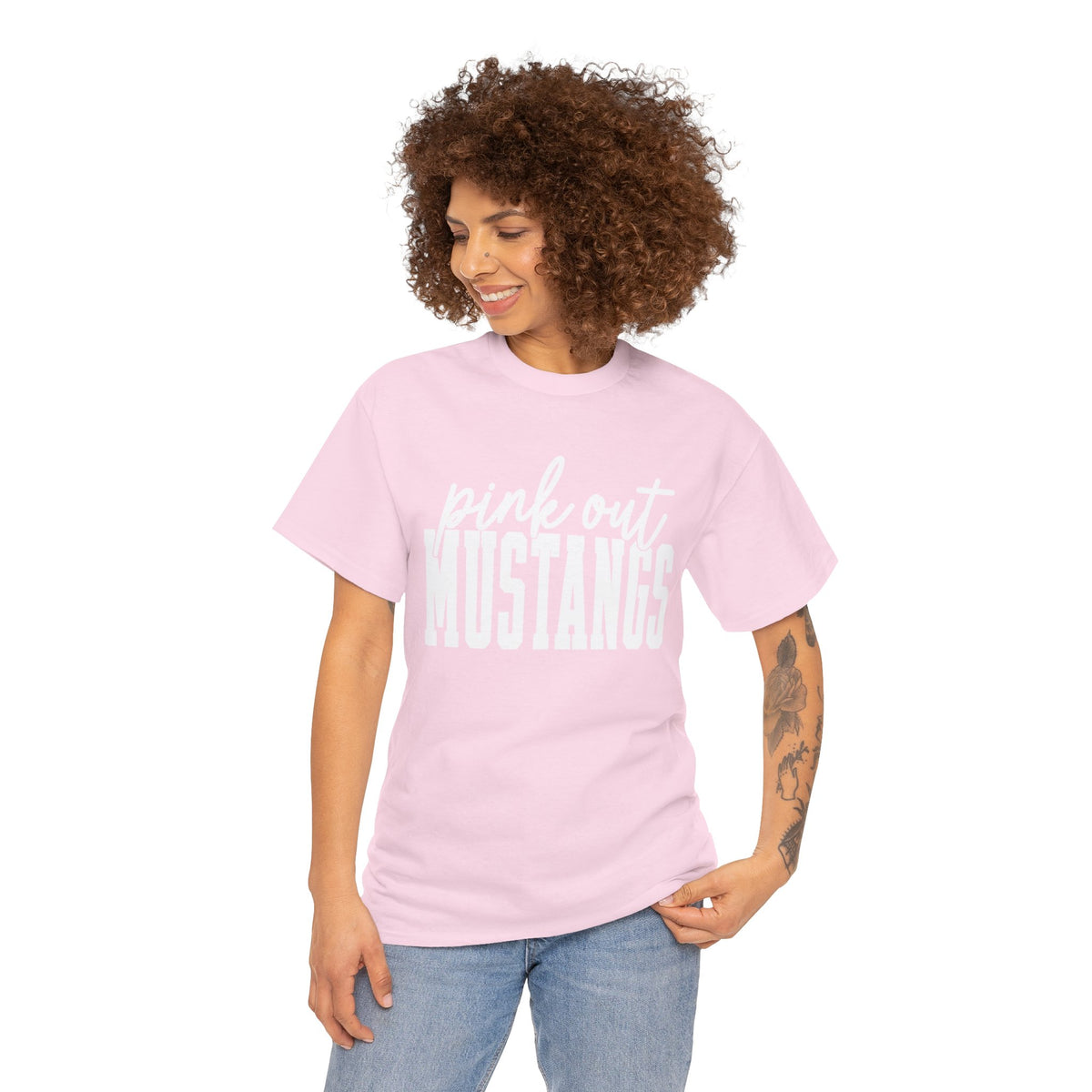 Pink out Mustangs Tee