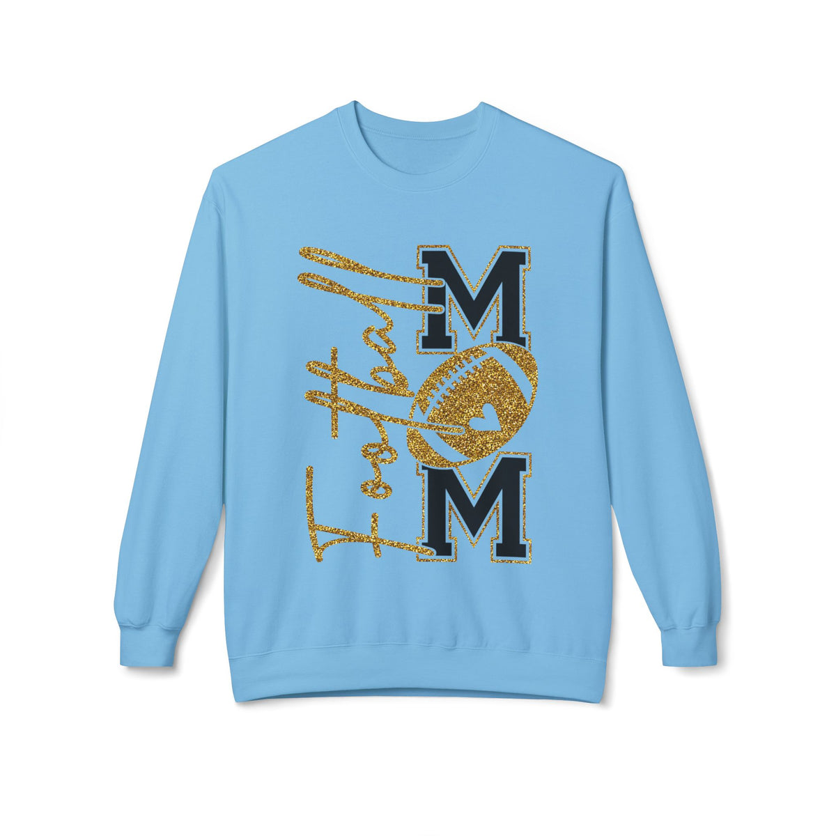 Football Mom1 Unisex Midweight Softstyle Fleece Crewneck Sweatshirt