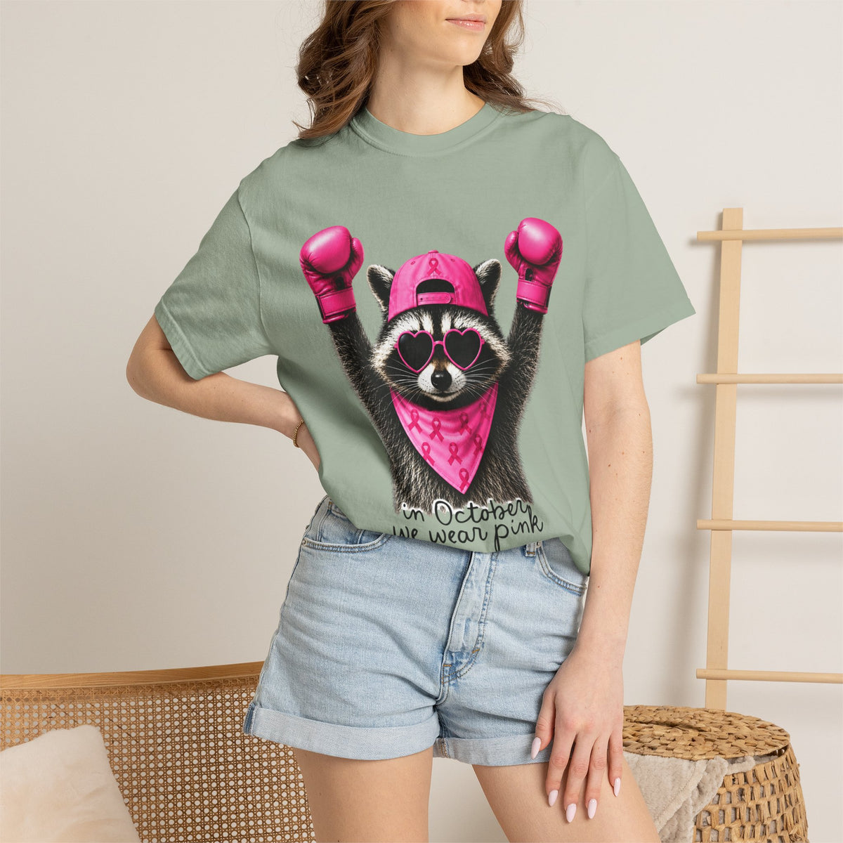 In October We Wear Pink Unisex Garment-Dyed T-shirt
