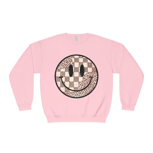 Checkered Smiley Crewneck