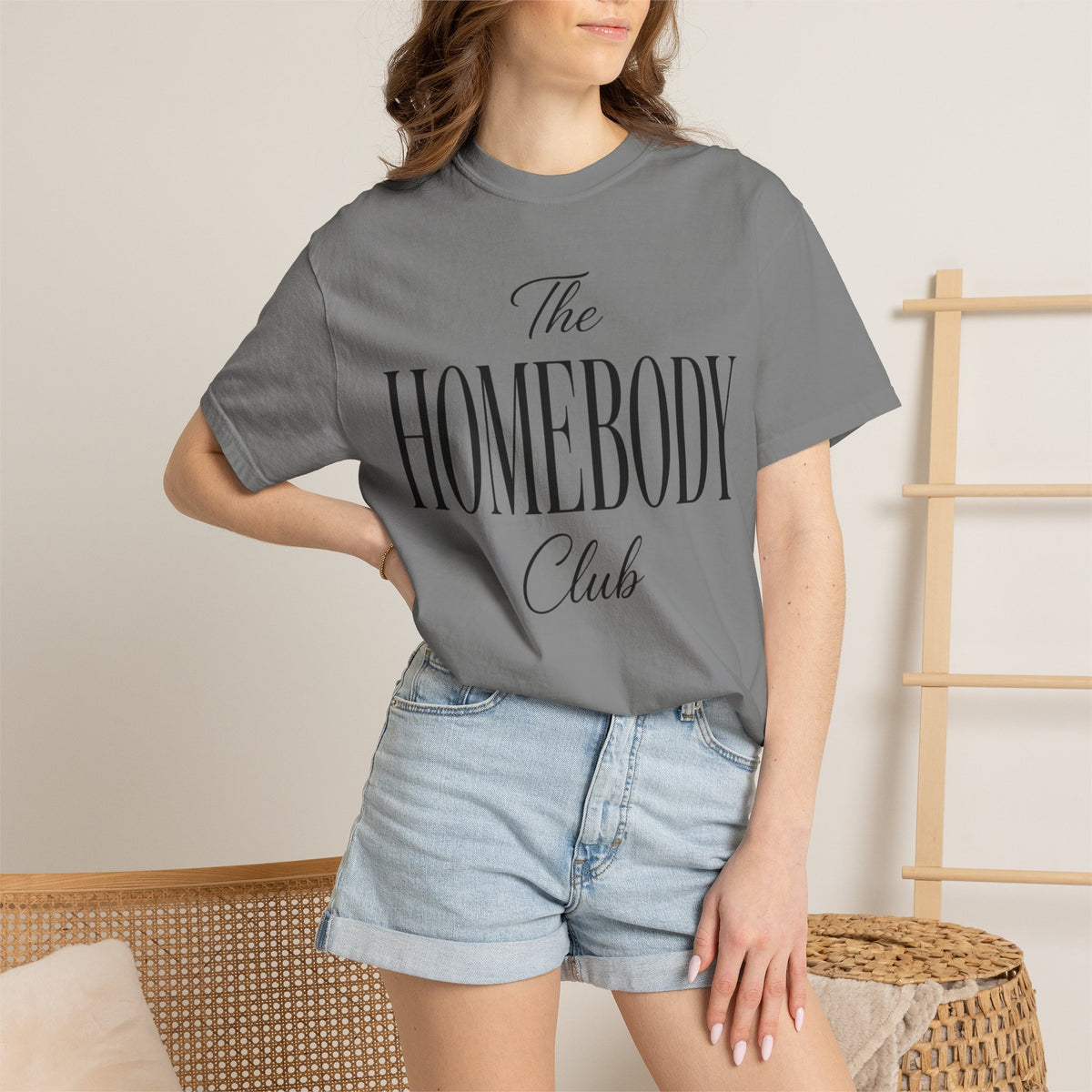 The Homebody club Blk Unisex Garment-Dyed T-shirt