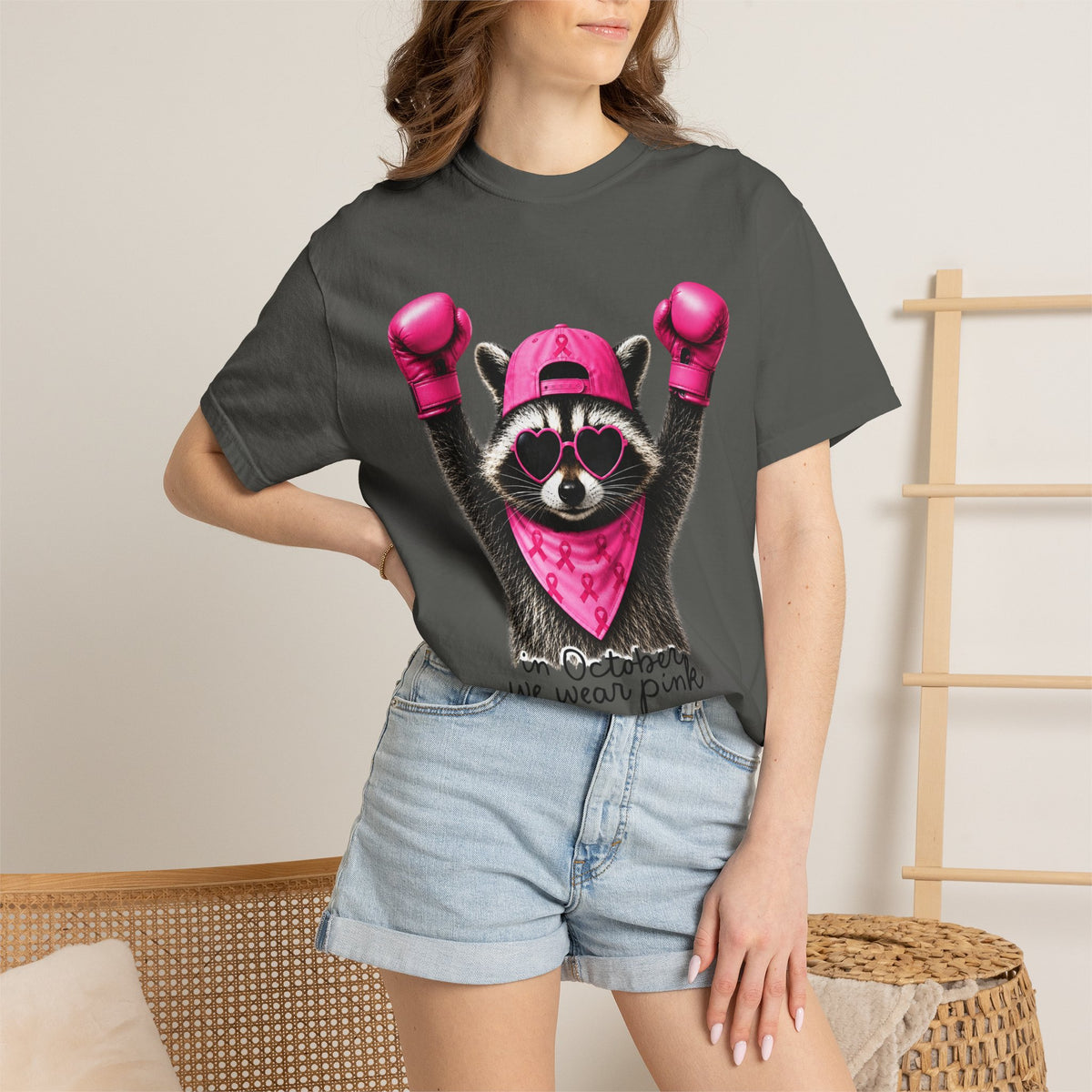 In October We Wear Pink Unisex Garment-Dyed T-shirt