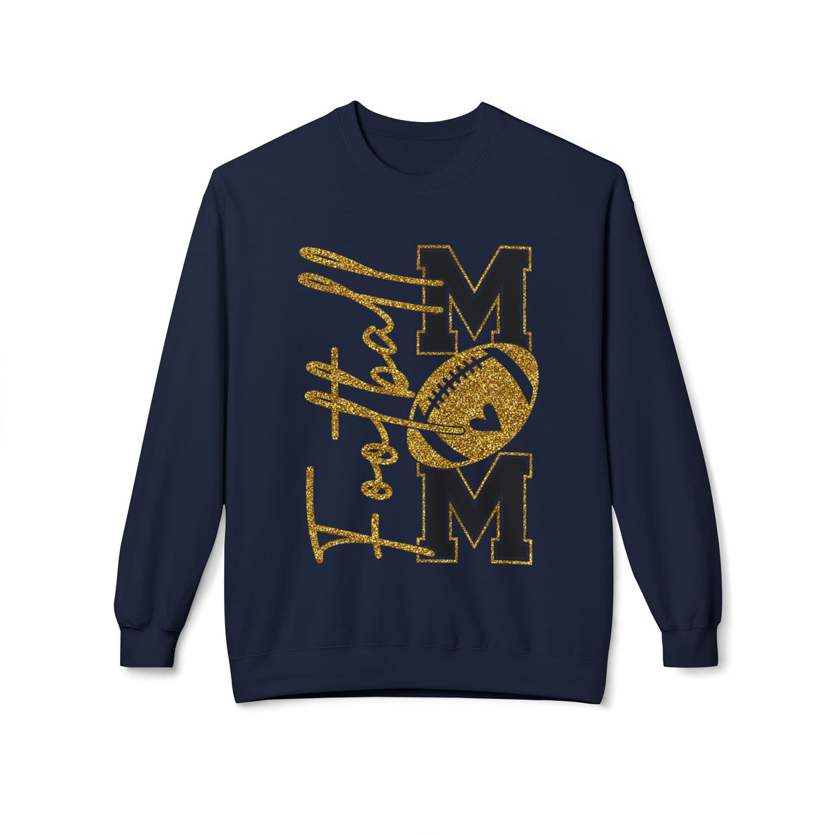 Football Mom1 Unisex Midweight Softstyle Fleece Crewneck Sweatshirt