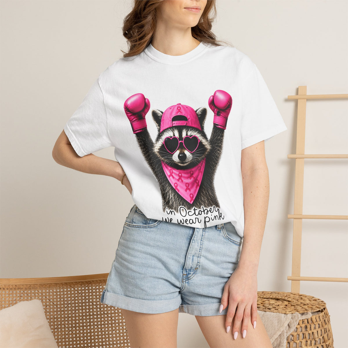 In October We Wear Pink Unisex Garment-Dyed T-shirt