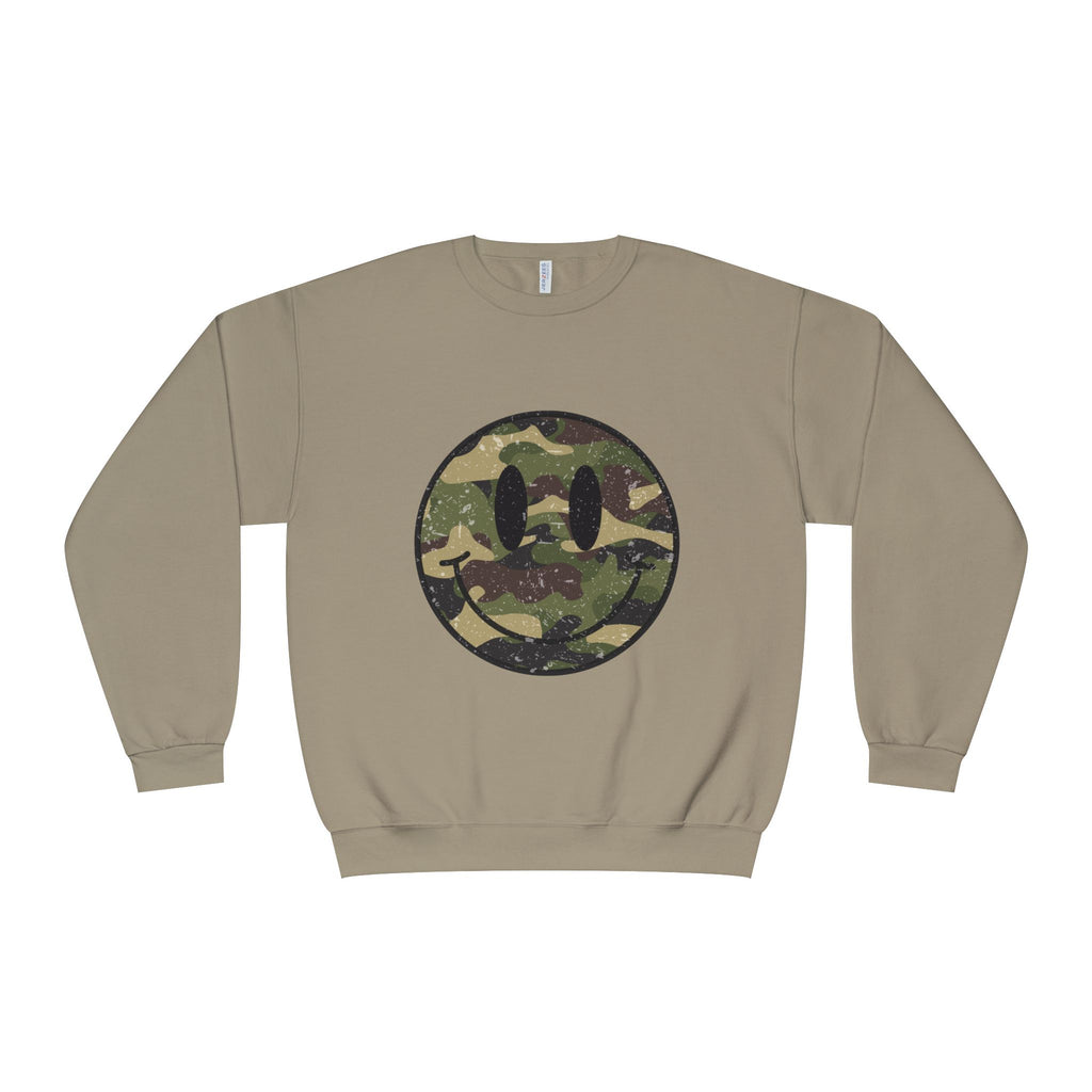 Camo Smiley Crewneck